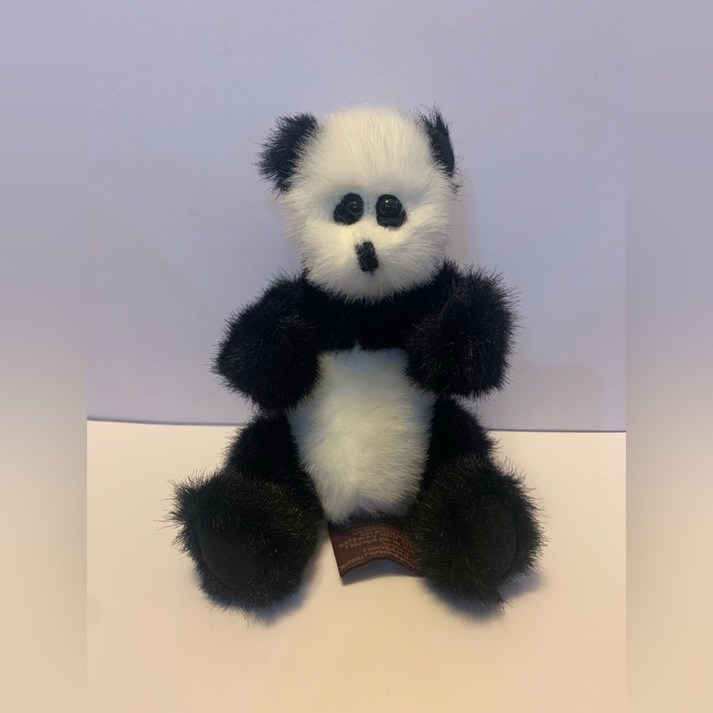 Ty Checkers Black and White Panda Beanie - No tag